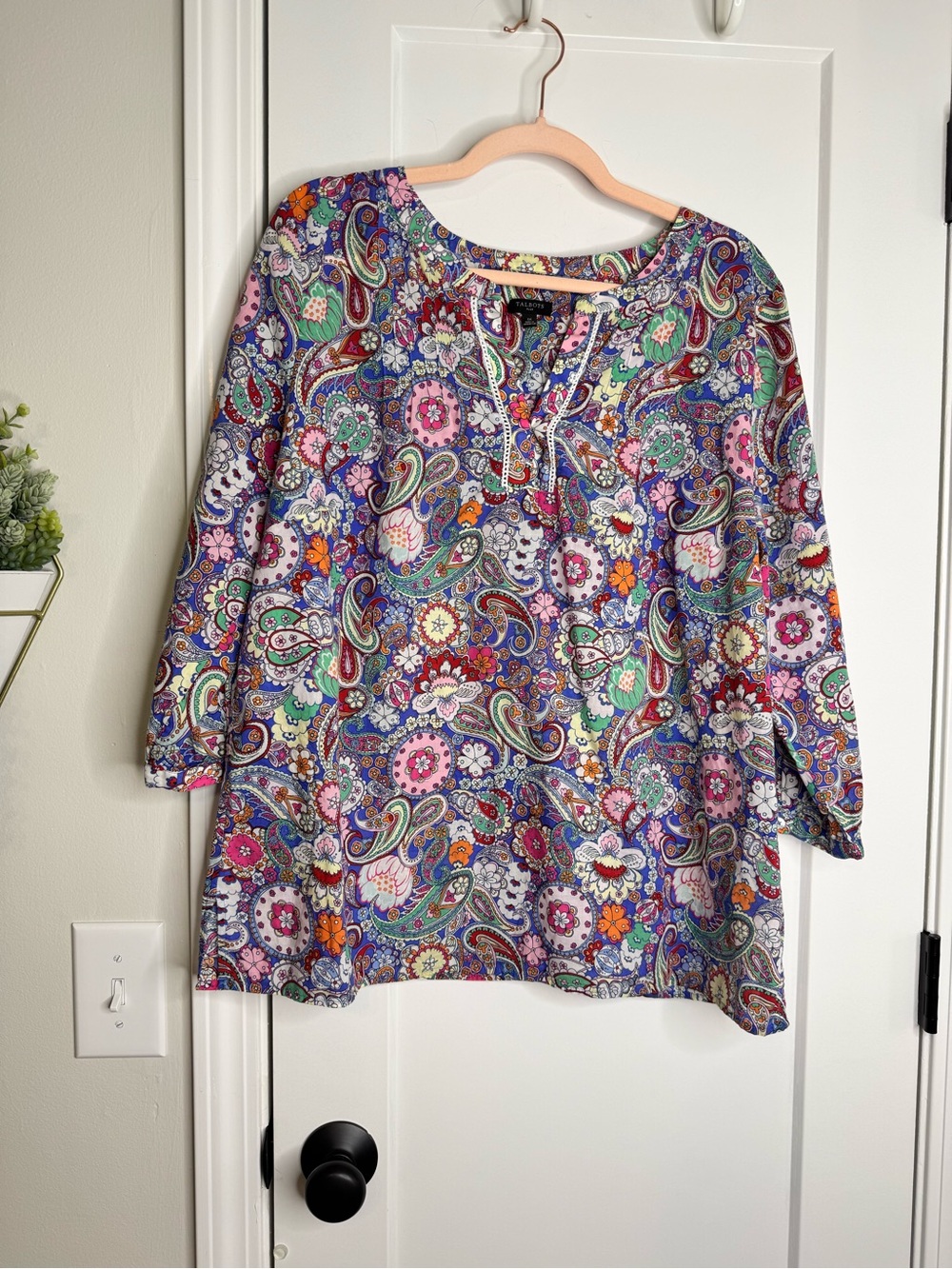 Talbots Paisley Tunic Top